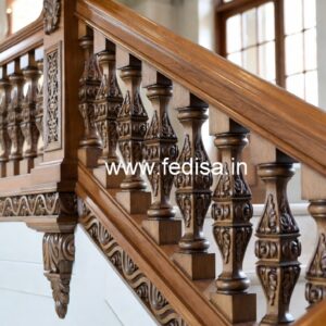 Modern Brass Wood Balcony Design Inspiration No-3278