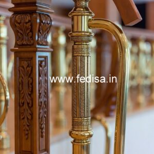 Luxury Brass Wood Handrails for Dream Homes No-3283
