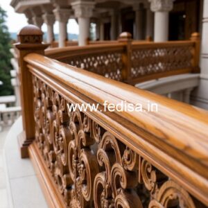 Elegant Brass Wood Handrail Design Inspiration No-3298