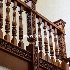 Stylish Brass and Wood Railing Ideas No-3303