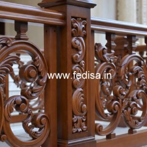 Brass Wood Balcony Fence Design No-3316