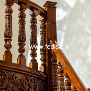 Luxury Wooden Railings with Brass Finish No-3319