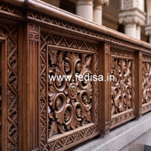Brass Wood Railing for Luxury Interiors No-3327