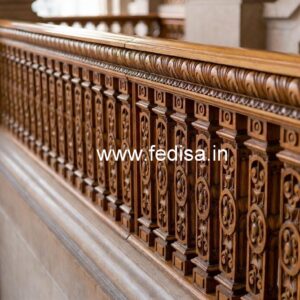 Stylish Brass Wood Staircase Banister No-3332
