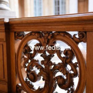 Decorative Brass Wood Stair Fence Ideas No-3347