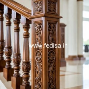 Elegant Brass Wood Fence for Villas No-3352