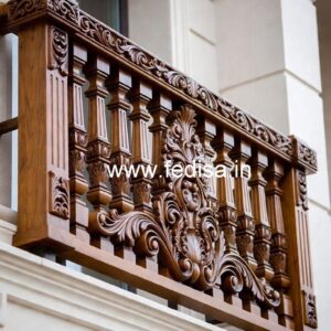 Decorative Brass Wood Balcony Fence No-3357