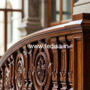 Modern Brass Wood Railings for Villas No-3373