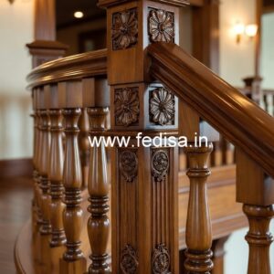 Elegant Brass Wood Handrails for Stairs No-3374