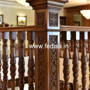 Elegant Brass Wood Staircase Fence Collection No-3381