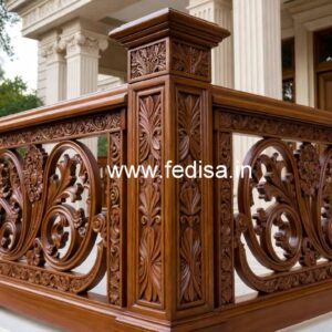 Brass Wood Balcony Fence with LED Lights No-3397