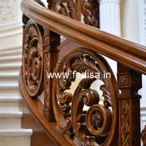 Luxury Brass Wood Balcony Design Trends No-3406