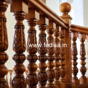 Beautiful Brass Wood Balcony Railings Ideas No-3409