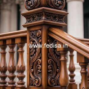 Elegant Brass Wood Stair Fence Collection No-3410
