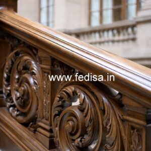 Modern Brass Wood Balcony Handrail Collection No-3416