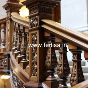 Stylish Brass Wood Fence for Contemporary Villas No-3429
