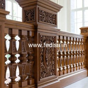 Decorative Brass Wood Balcony Fence Ideas No-3436