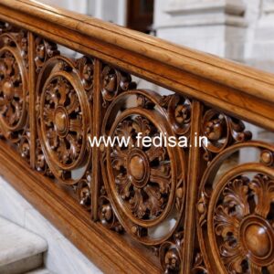 Brass Wood Staircase Decor with Luxury Style No-3438
