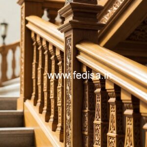 Brass Wood Stair Railings with Premium Finish No-3444