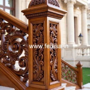Luxury Brass Wood Railings for Balcony Design No-3450