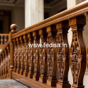 Luxury Brass Wood Handrail Ideas for Homes No-3462
