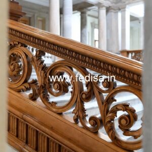 Premium Brass Wood Stair Railings Inspiration No-3465