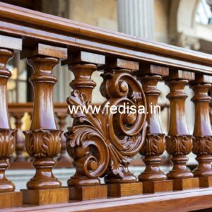 Modern Brass Wood Railings for Interior Staircase No-3471