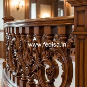 Luxury Brass Wood Staircase Design Collection No-3474