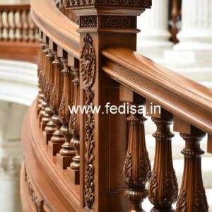 Decorative Brass Wood Interior Railings Collection No-3478