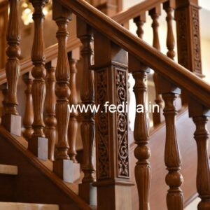 Decorative Brass Wood Railings for Luxury Homes No-3490