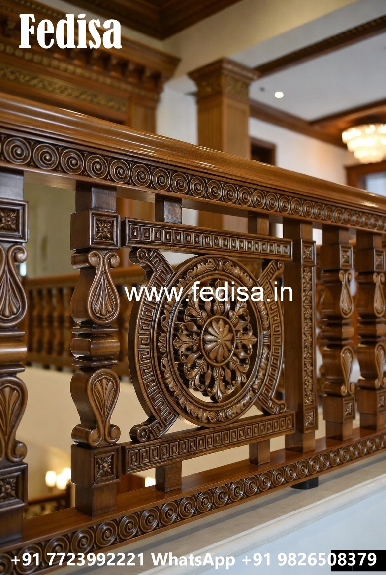 Premium Brass Wood Balcony Fence Trends No-3506