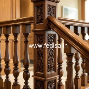Elegant Brass Wood Fence with Modern Finish No-3509