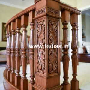 Decorative Brass Wood Staircase Handrail Inspiration No-3511