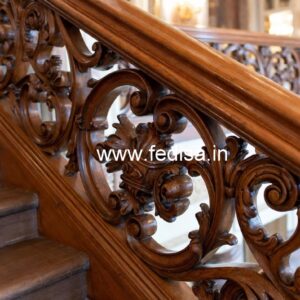 Modern Brass Wood Railings with Premium Style No-3512