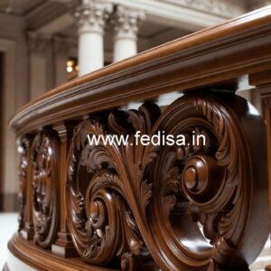 Luxury Brass Wood Railings for Rich Homes No-3516