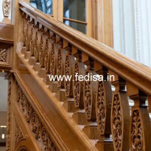 Elegant Brass Wood Balcony Collection for Interiors No-3520