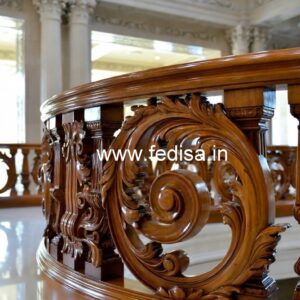 Premium Brass Wood Staircase Interior Ideas No-3533