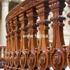 Luxury Brass Wood Balcony Handrails for Villas No-3535