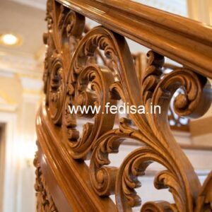 Stylish Brass Wood Railings with Rich Finish No-3537