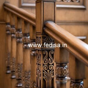 Premium Brass Wood Staircase Fence Collection No-3545