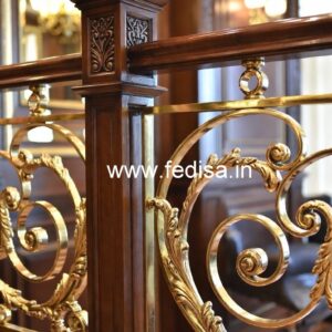 Modern Brass Wood Staircase Design Trends 2037 No-3548