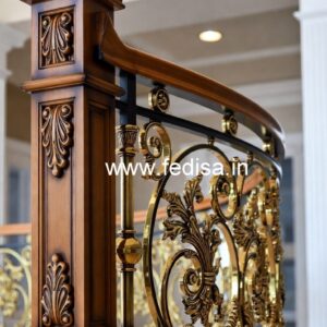 Elegant Brass Wood Balcony Decor Inspiration No-3550