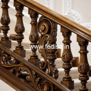 Premium Brass Wood Railings with Elegant Finish No-3551