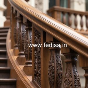 Decorative Brass Wood Staircase Side Rails No-3552