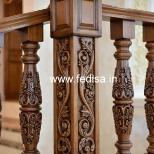Modern Brass Wood Balcony Fence Collection No-3554