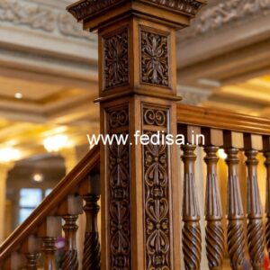 Decorative Brass Wood Staircase Handrails for Villas No-3558