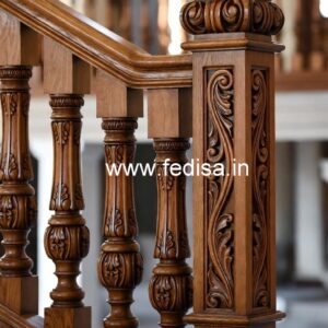 Luxury Brass Wood Railings for Contemporary Homes No-3559