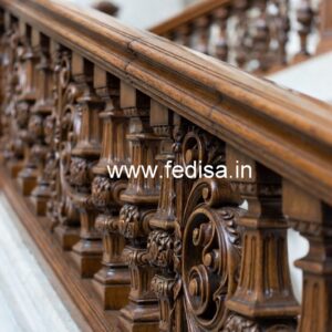 Modern Brass Wood Balcony Railings Inspiration No-3560