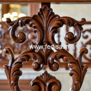 Premium Brass Wood Balcony Handrails with Rich Style No-3563