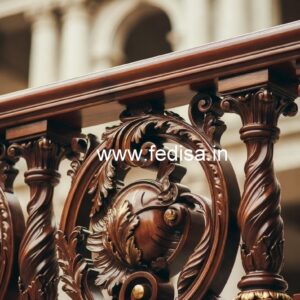 Decorative Brass Wood Railings for Modern Staircase No-3564